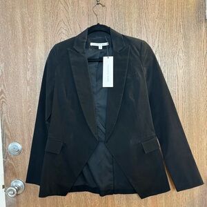 NWT Veronica Beard Black Palm Peak Lapel Jacket Blazer (No Belt) Size 0